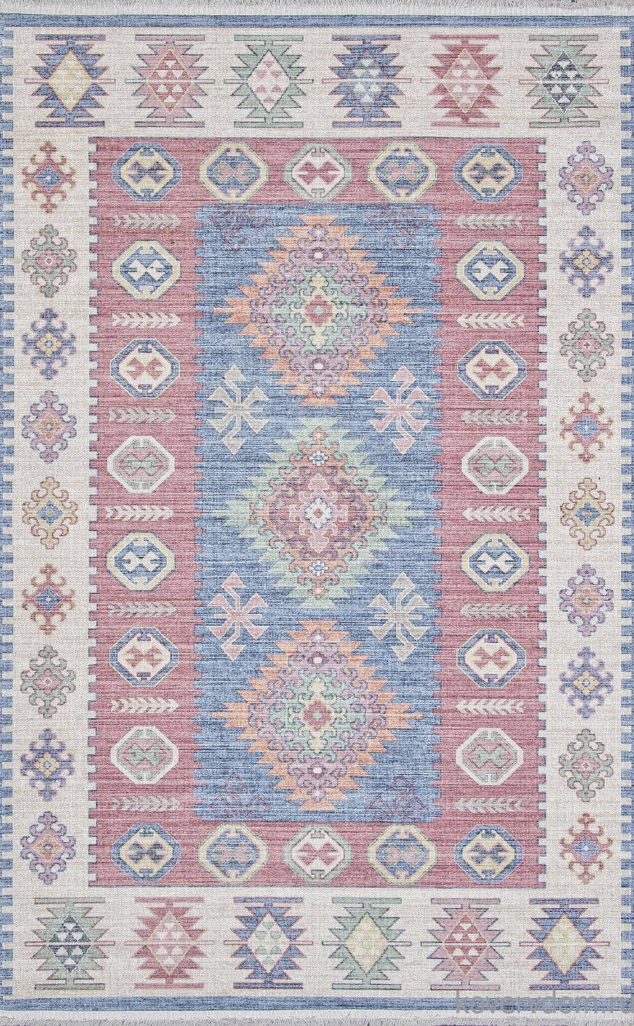 Ковер из полиэстера ЛОТУС AB149B Красный / Синий Ковер из полиэстера ЛОТУС AB149B Красный / Синий