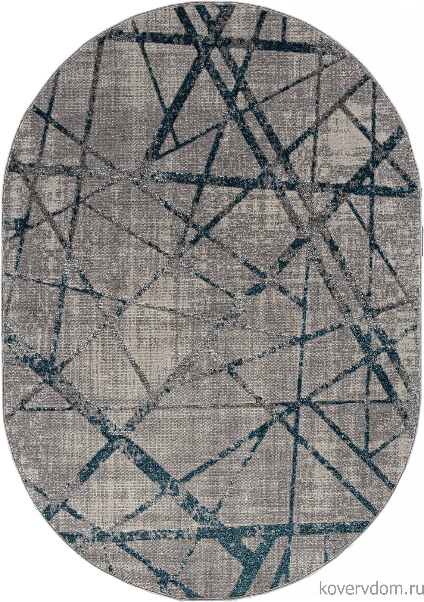 Ковер LIMAN F478 GRAY-BLUE Овал