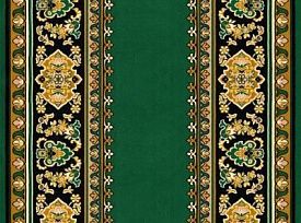 Круглый ковровая дорожка Кремлевская 961 зеленая