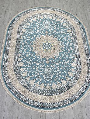 Ковер DELINA M108A BLUE / CREAM Овал