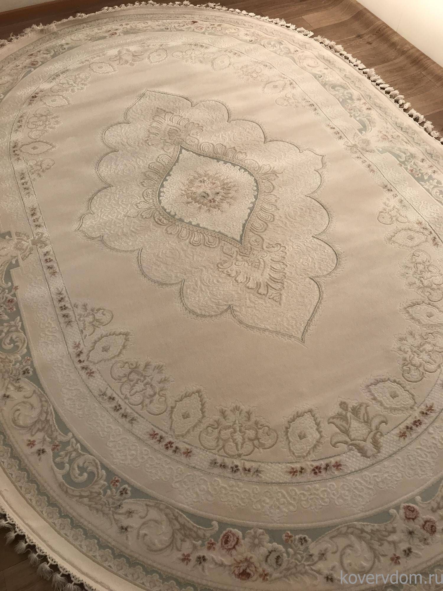 Ковер HUNKAR 7978 BEYAZ / BEYAZ Овал Ковер HUNKAR 7978 BEYAZ / BEYAZ Овал