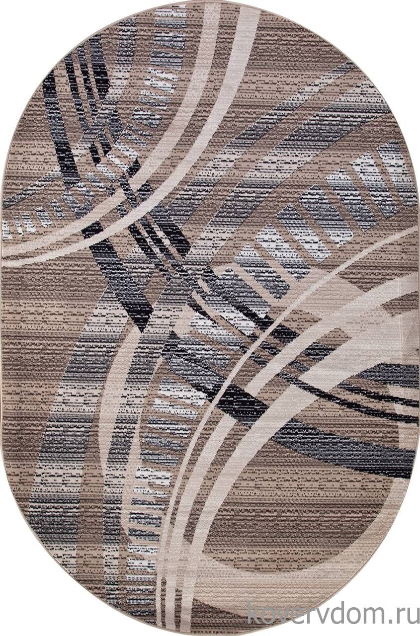 Ковер SIERRA D284 BEIGE-BROWN Овал
